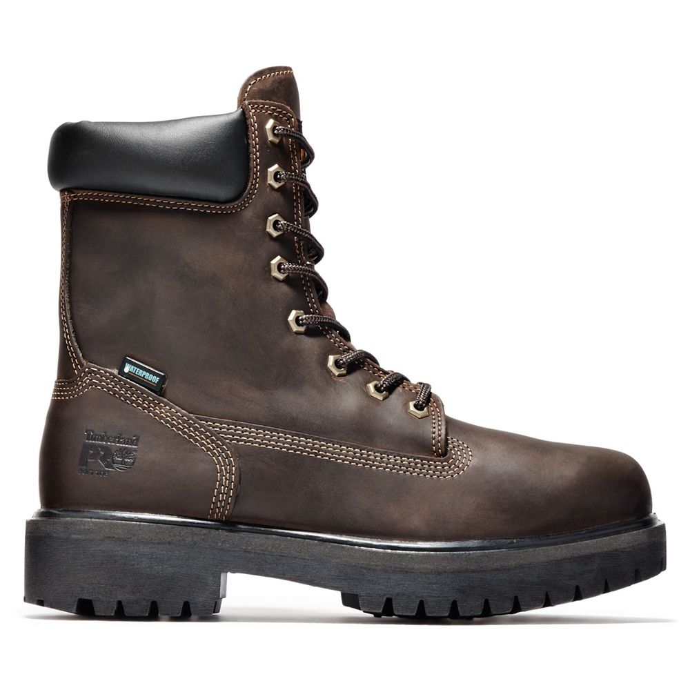 Bocanci Pro Timberland Barbati Maro - Direct Attach 8" Soft Toe - Romania - KYEBJF579